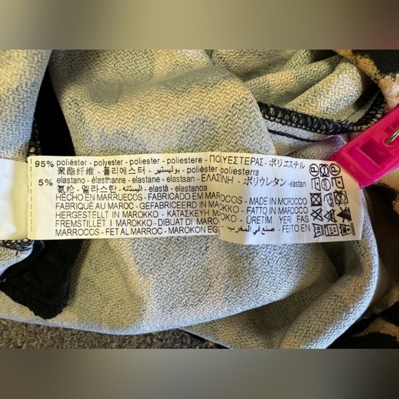 Zara Shorts Paper Bag Waist High Rise Animal Print Size XS - Picture 9 of 9